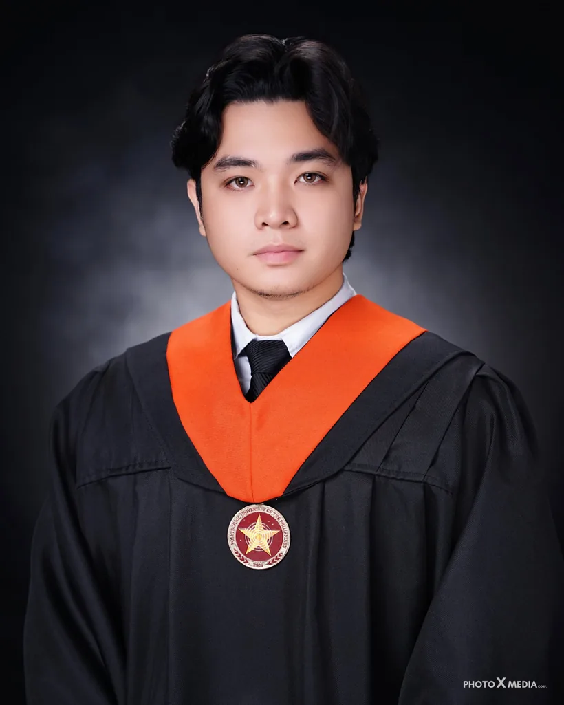 Jamz in his graduation toga, BS Electrical Engineering, PUP