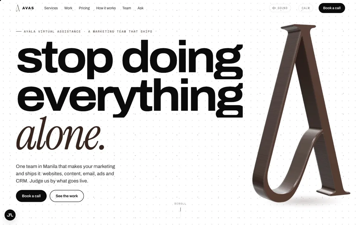 The AVAS homepage: stop doing everything alone.